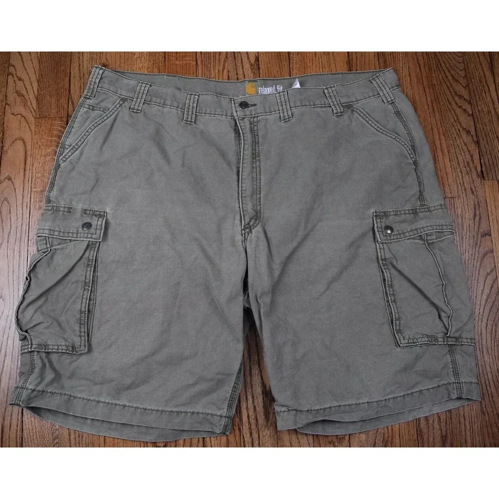Carhartt‎ Relaxed Fit Men's Carpenter Work Outdoor Shorts Olive Green Size 46